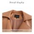 Classic modern trench coat oversized leather jacket