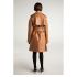 Classic modern trench coat oversized leather jacket